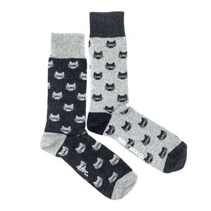 Men’s Socks | Grey Cats | Eco Friendly